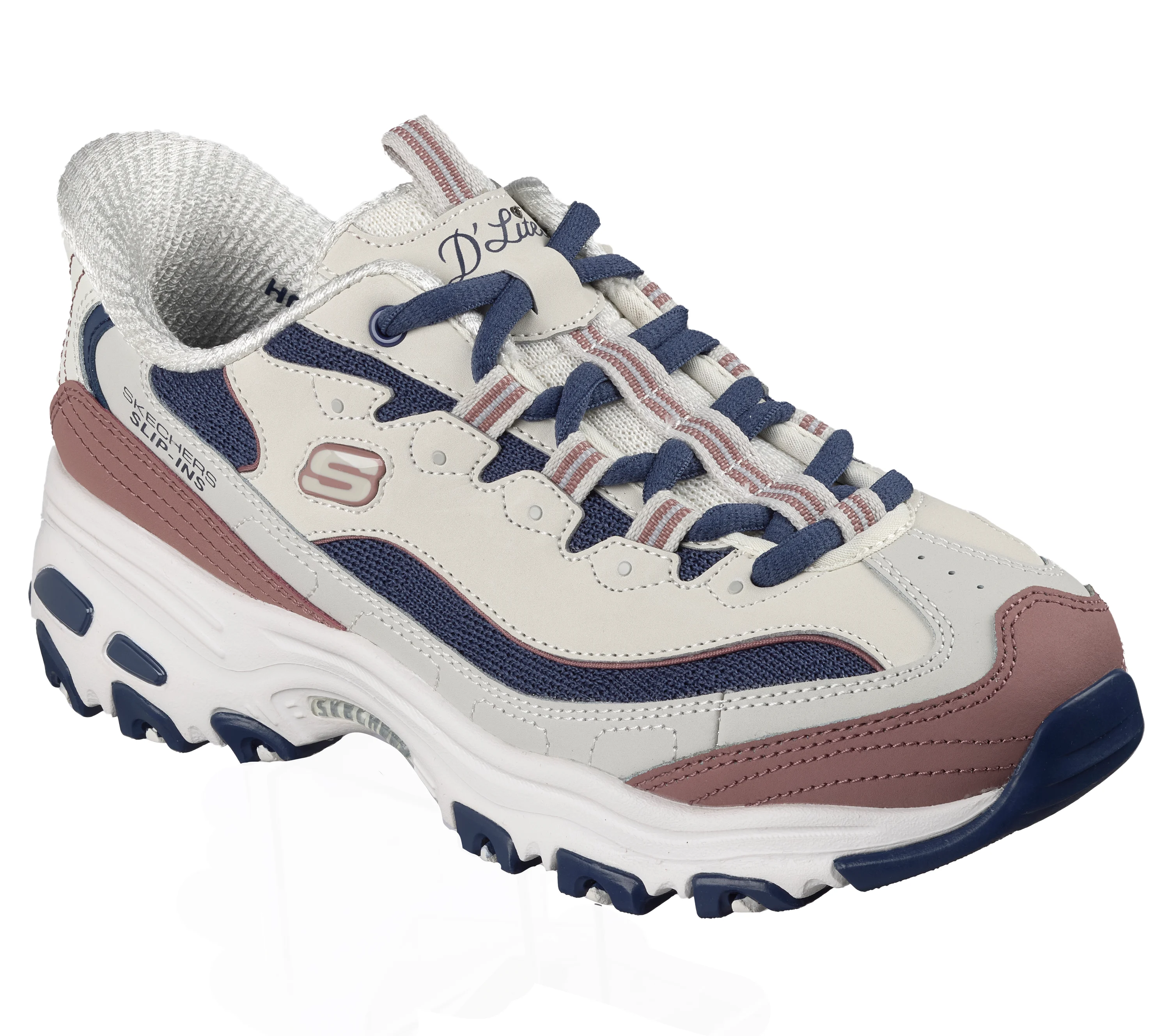 Skechers Slip-ins: D'Lites - Smooth Nostalgia Qadın krosovkaları