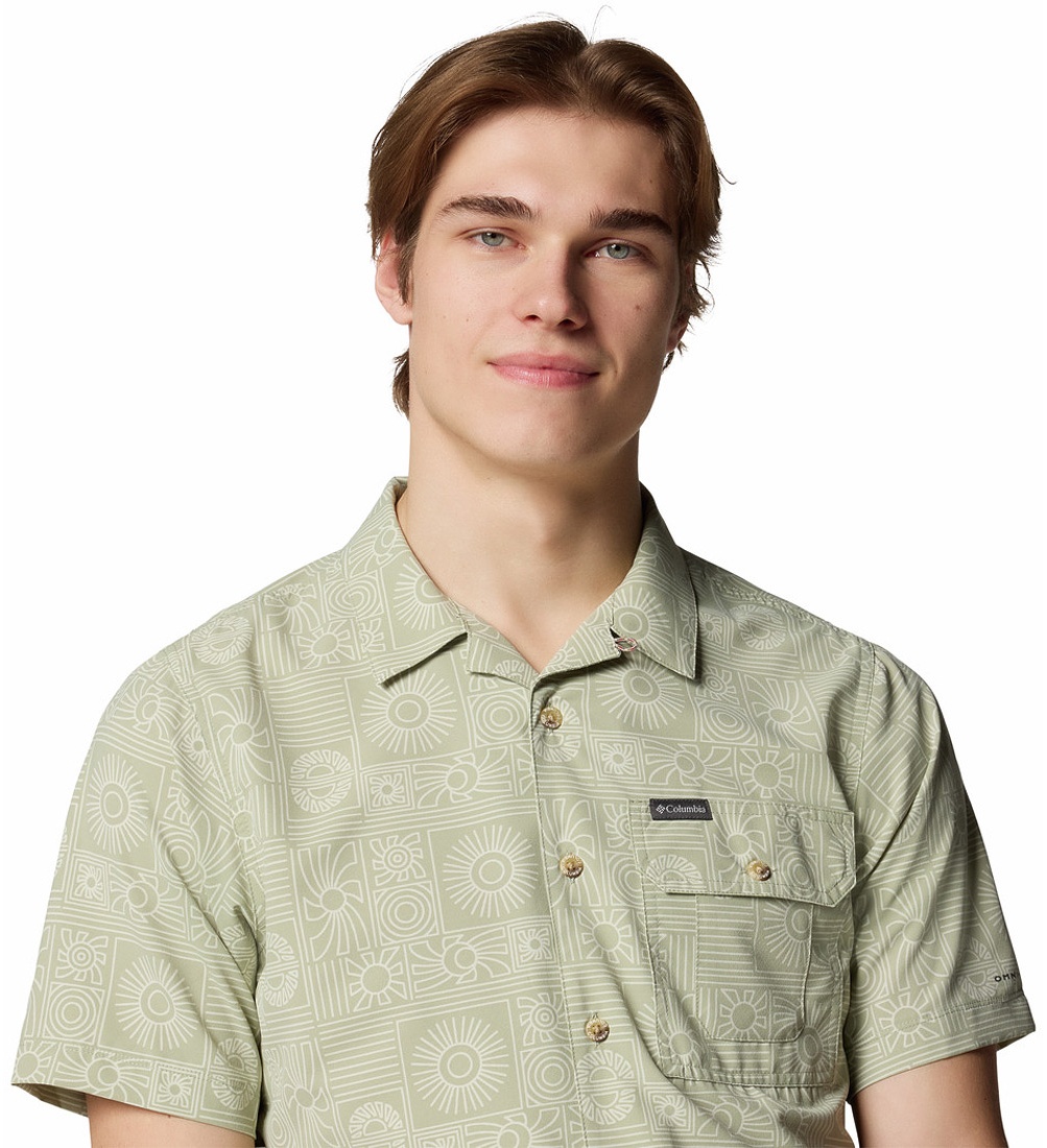 Columbia Tech Trail Utility Printed Qısaqol kişi köynəyi