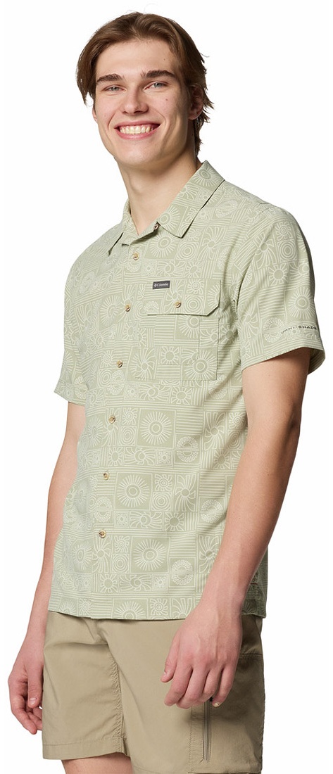 Columbia Tech Trail Utility Printed Qısaqol kişi köynəyi