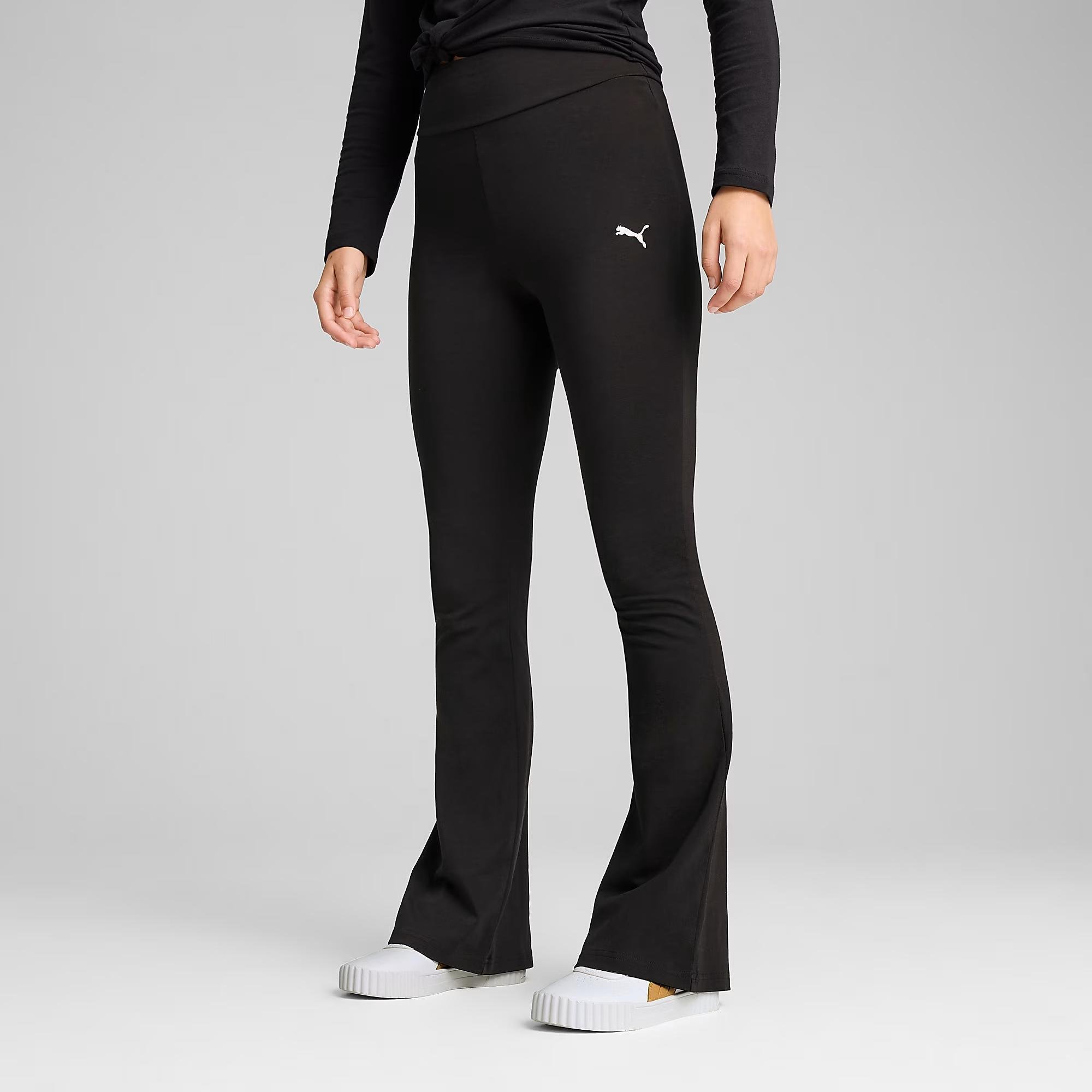 PUMA ESS Puma Logo High-Waist Flared Leggings Qadın Legginsləri