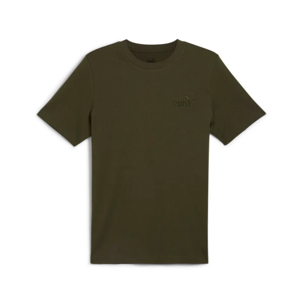 PUMA ESS Elevated Embroidered Tee Dark Olive Kişi Köynəyi