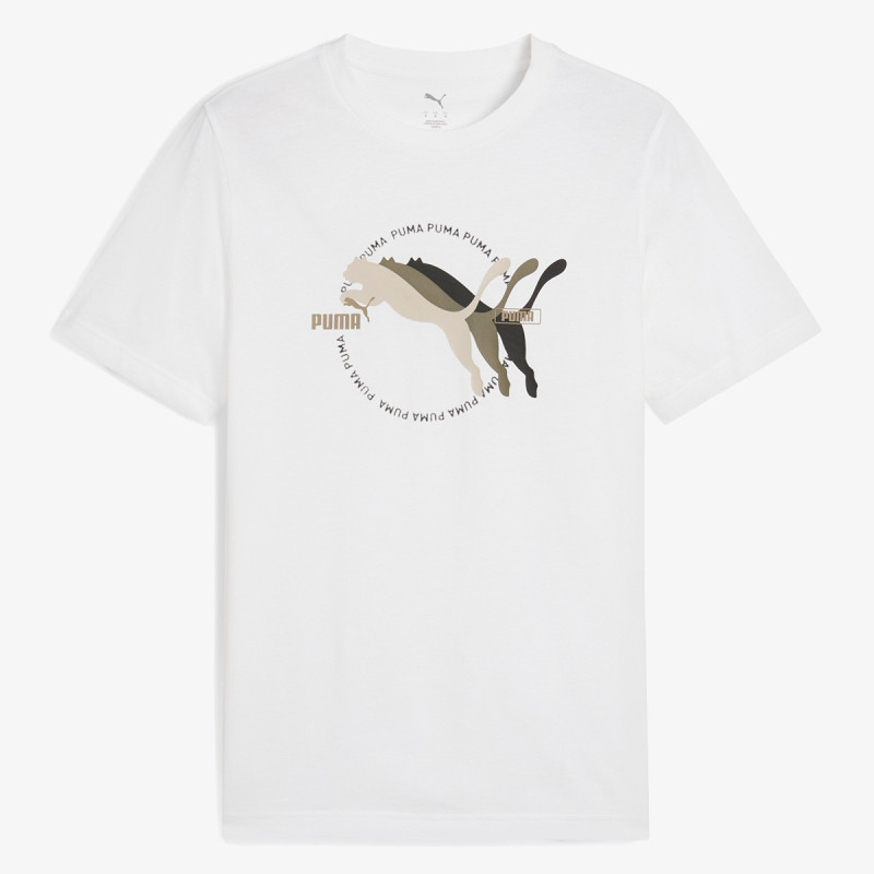 PUMA GRAPHICS Multiple PUMA Logo Tee Kişi Köynəyi