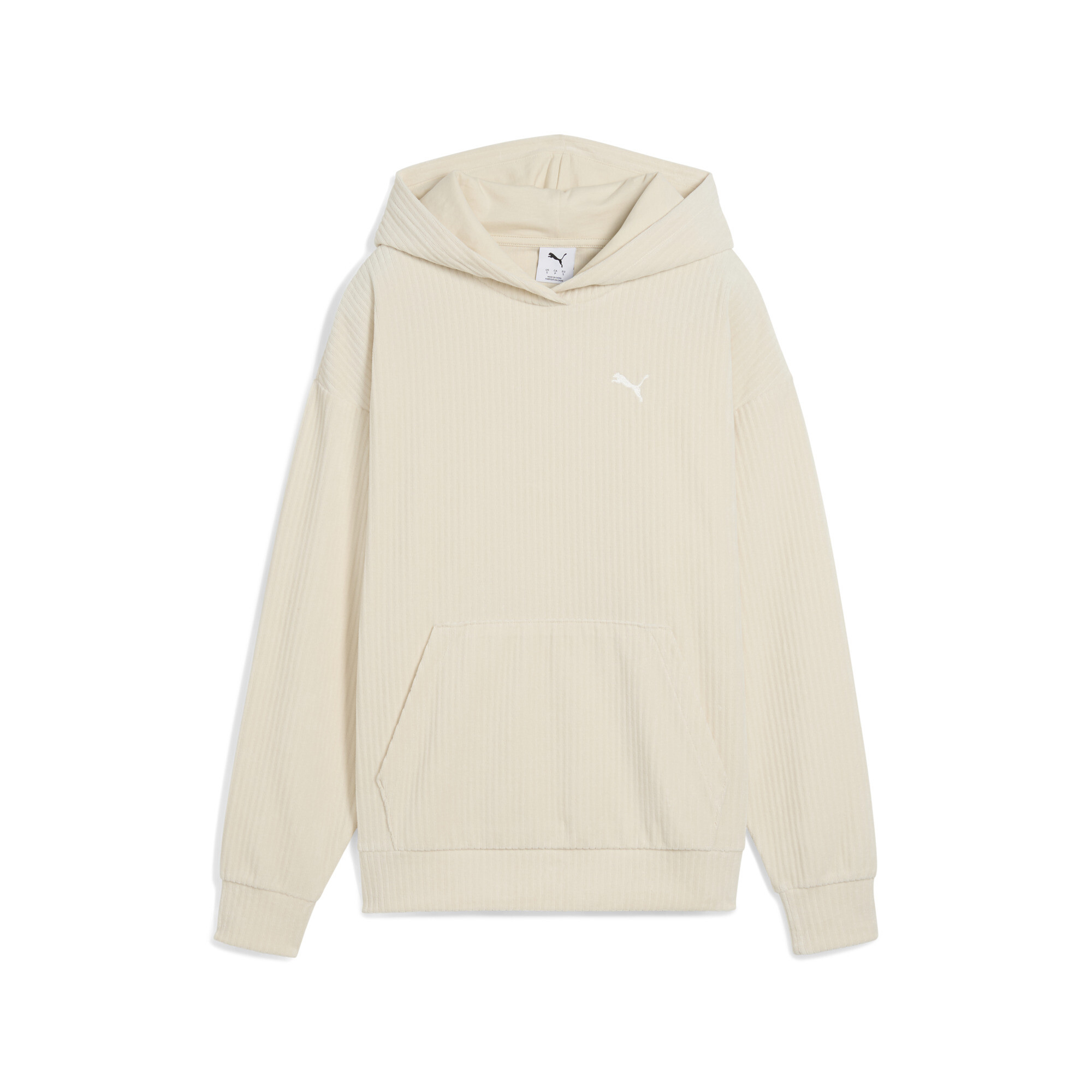 PUMA ESS ELEVATED Comfort Velour Rib Hoodie Qadınlar üçün hudi