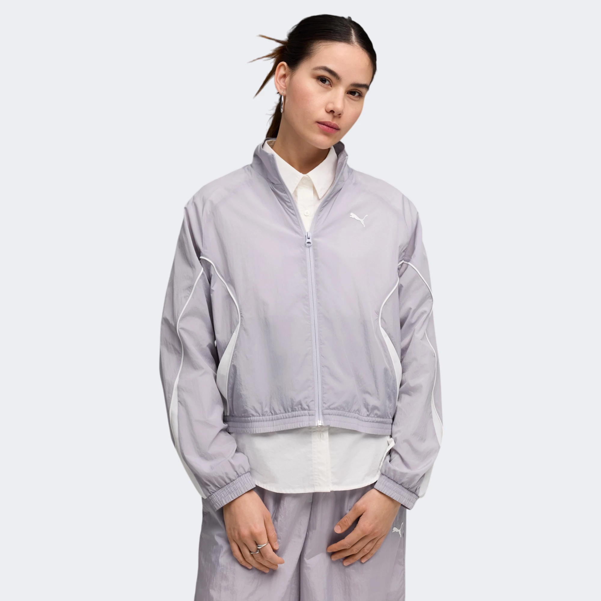 Puma SPORT Relaxed Woven Full-Zip Jacket Women's