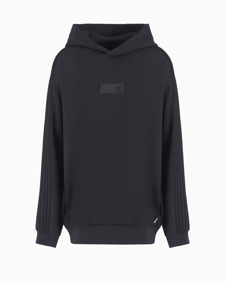 EA7 7.0 QARA UNİSEKS OVERSAYZ HUDİ