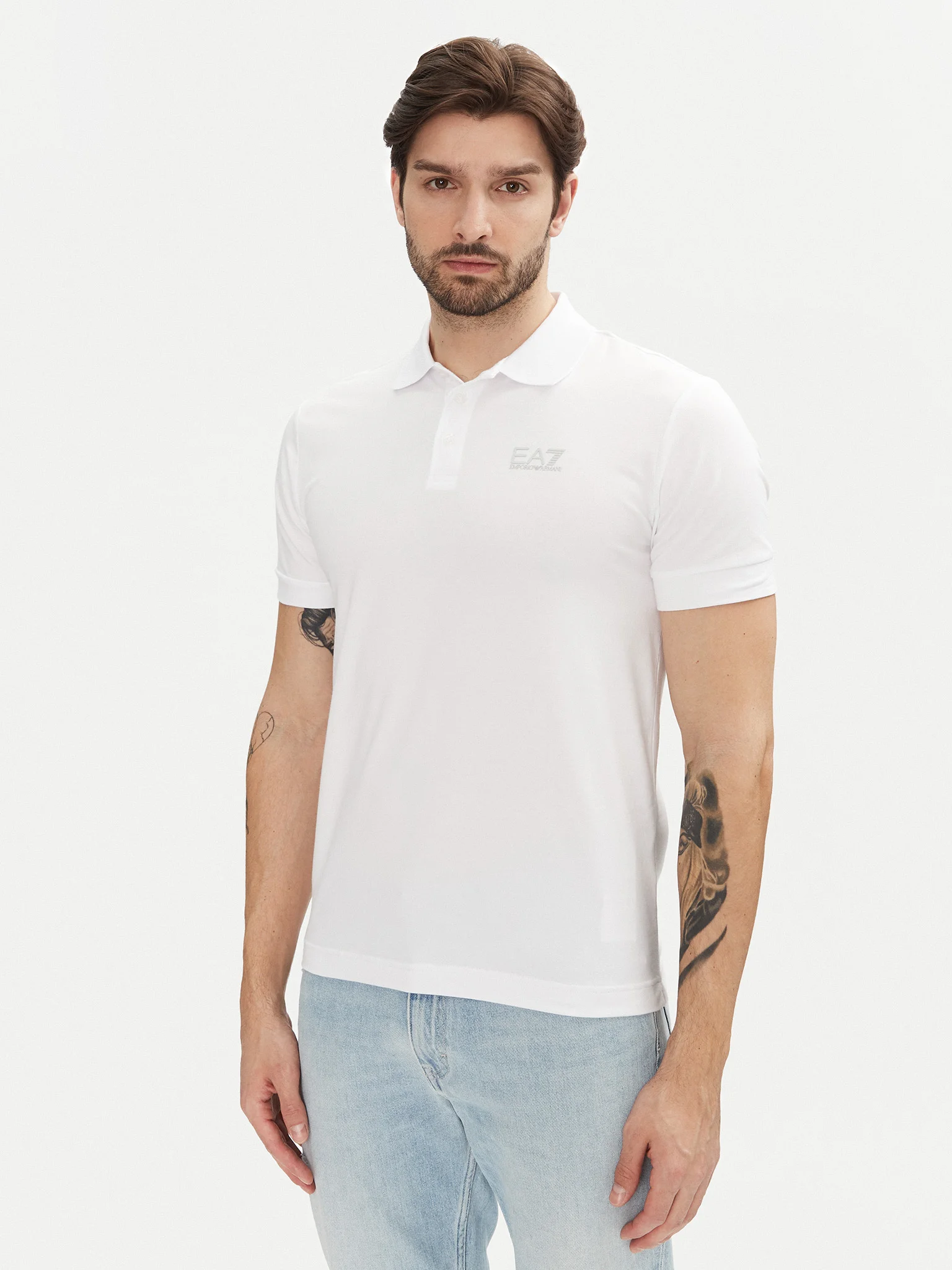 Emporio Armani EA7 Kişilər üçün pambıq polo köynək