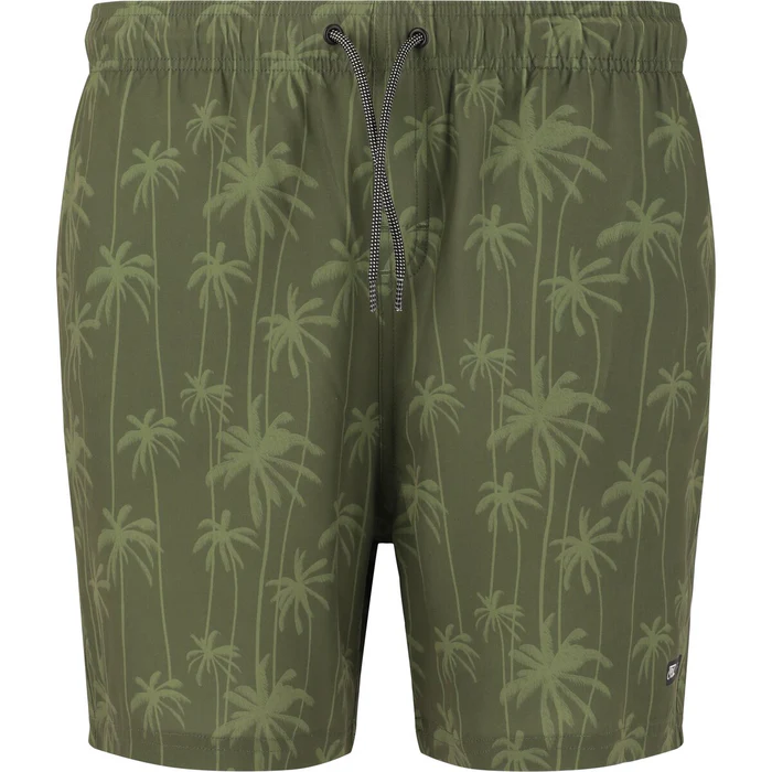 CRUZ ROHAN M MID THIGH Şortlar PRINT 3678 GREEN PALM