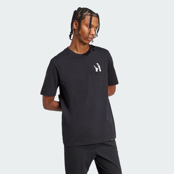 Adidas Lounge Slides Graphic Pocket Tee