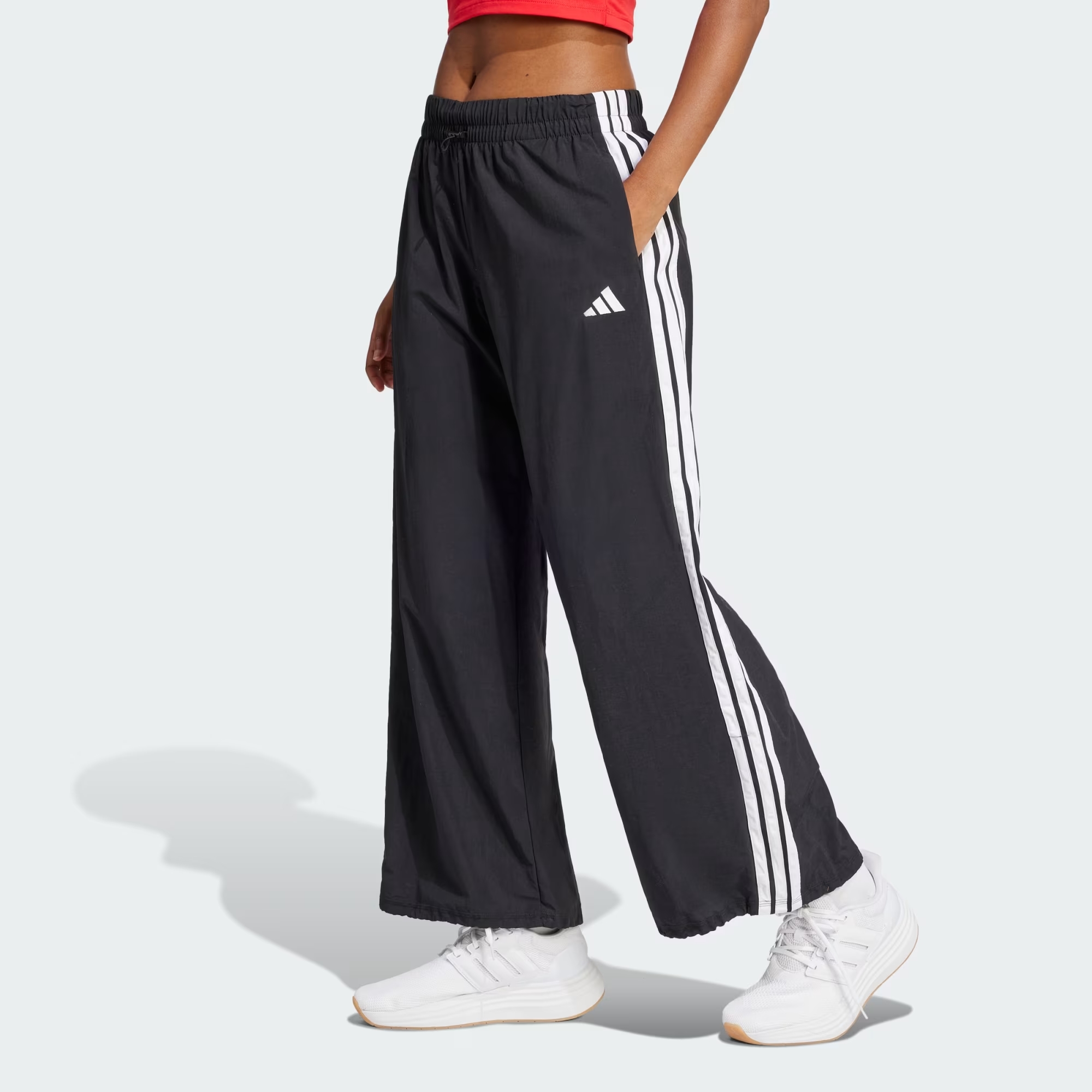 Adidas Essentials 3-Stripes Lifestyle Woven Parachute Tracksuit Bottoms Women's