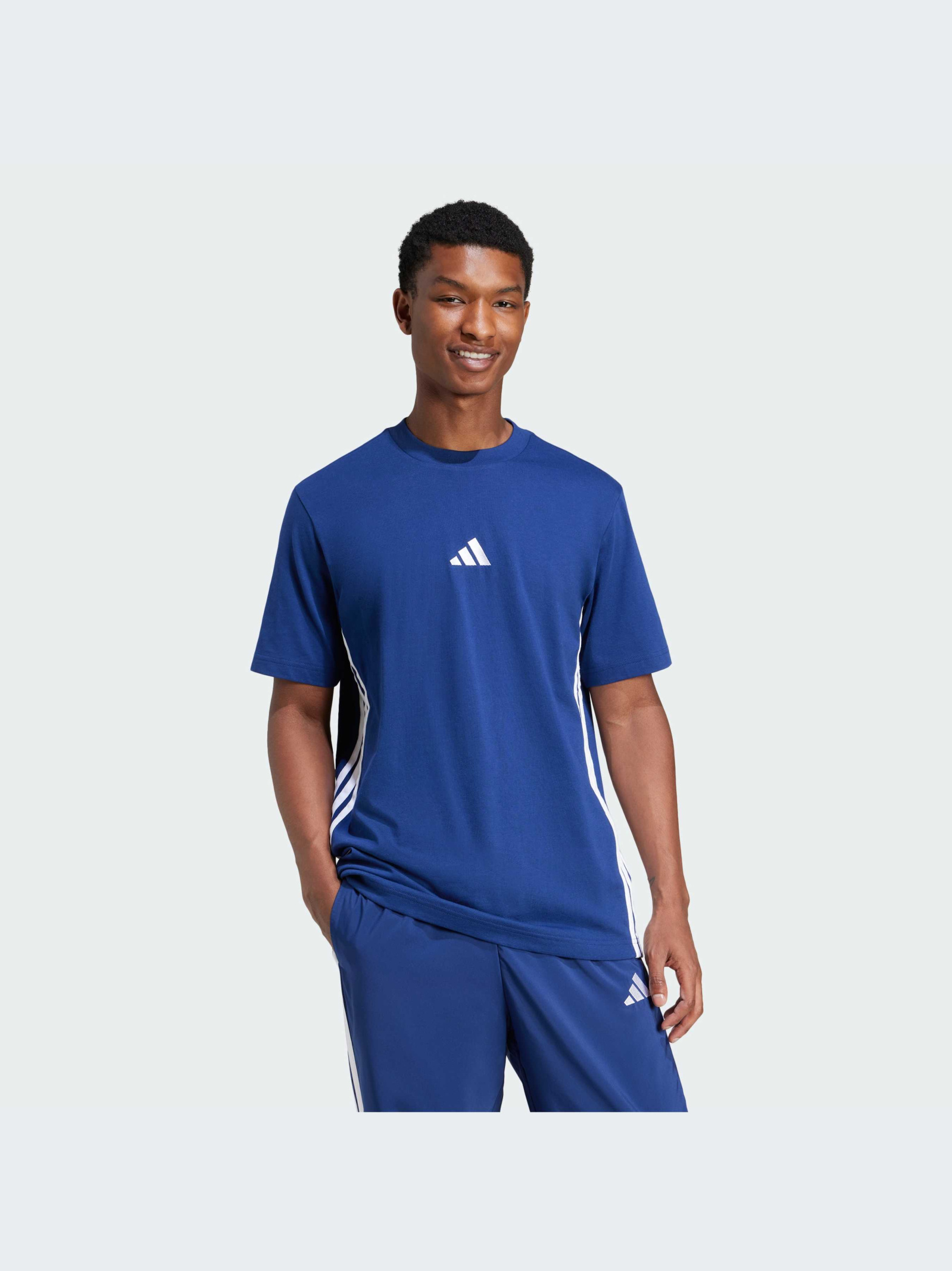 Adidas Essentials 3-Stripes Single Jersey Kişilər üçün köynək