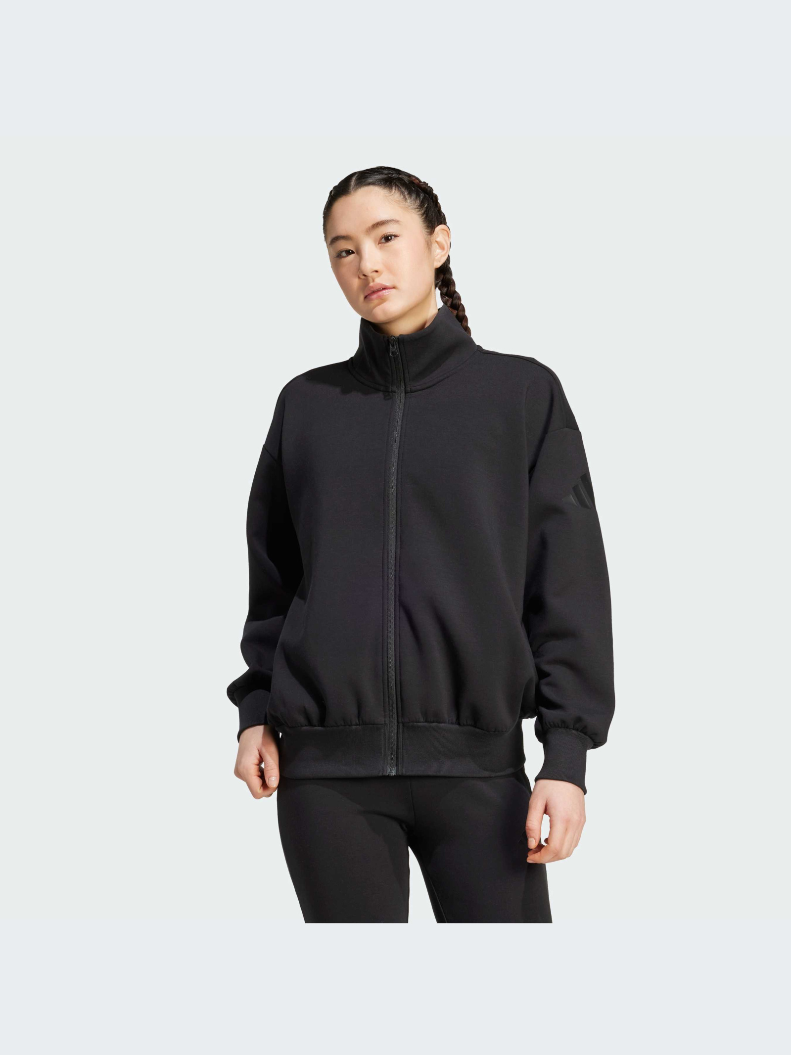 Adidas Soft Lux Loose Full-Zip Qadınlar üçün idman gödəkçələri