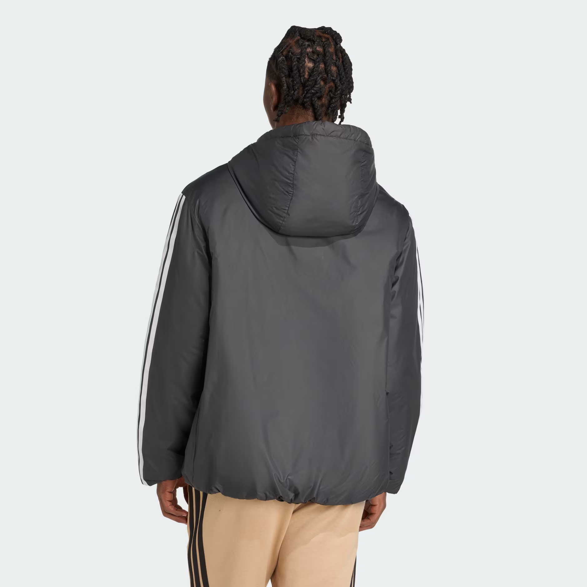 Adidas Essentials CLIMAWARM 3-Stripes Insulated Hooded Jacket Kişilər üçün gödəkçə