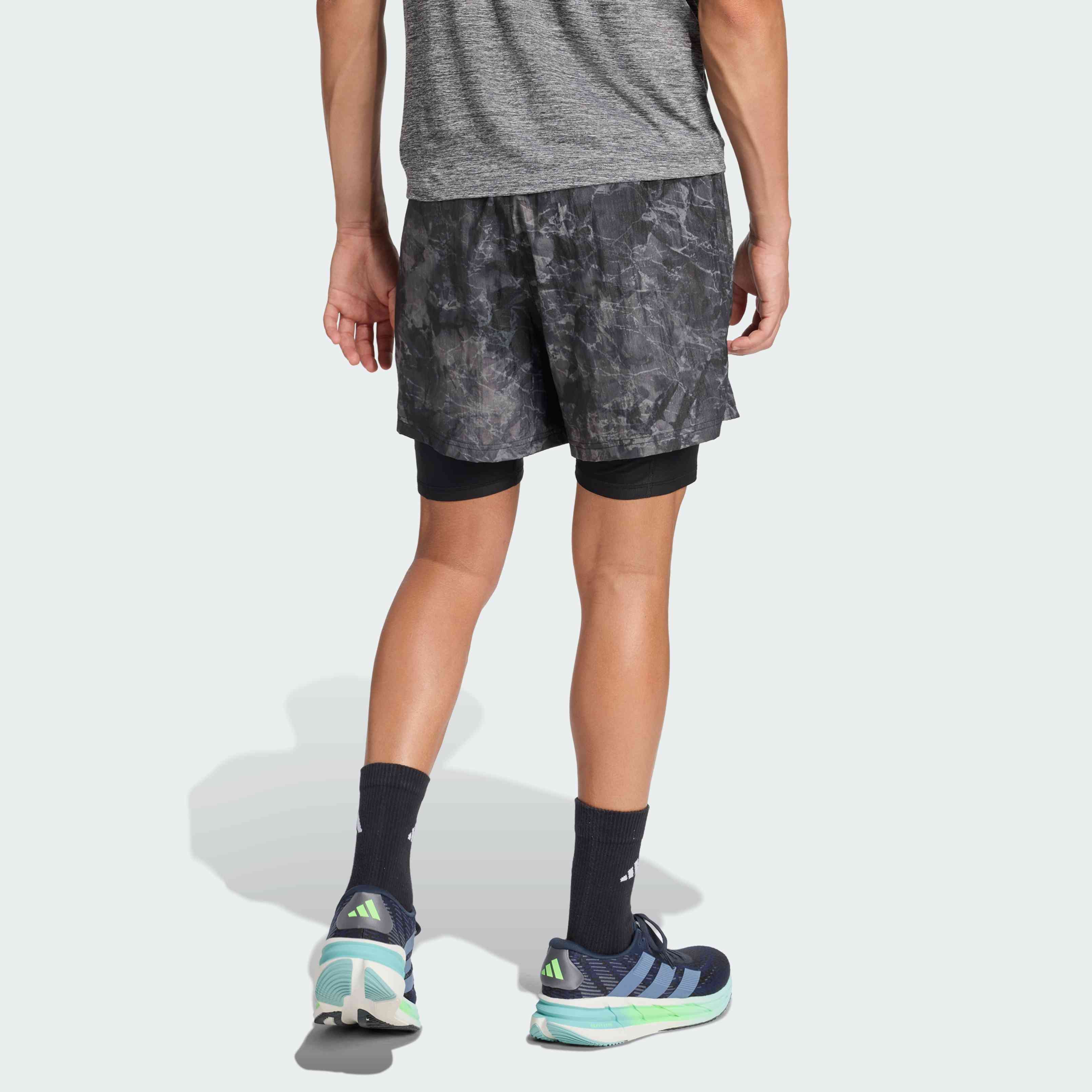 Adidas2в1 Own The Run Spray Dye Kişilər üçün məşq şortları