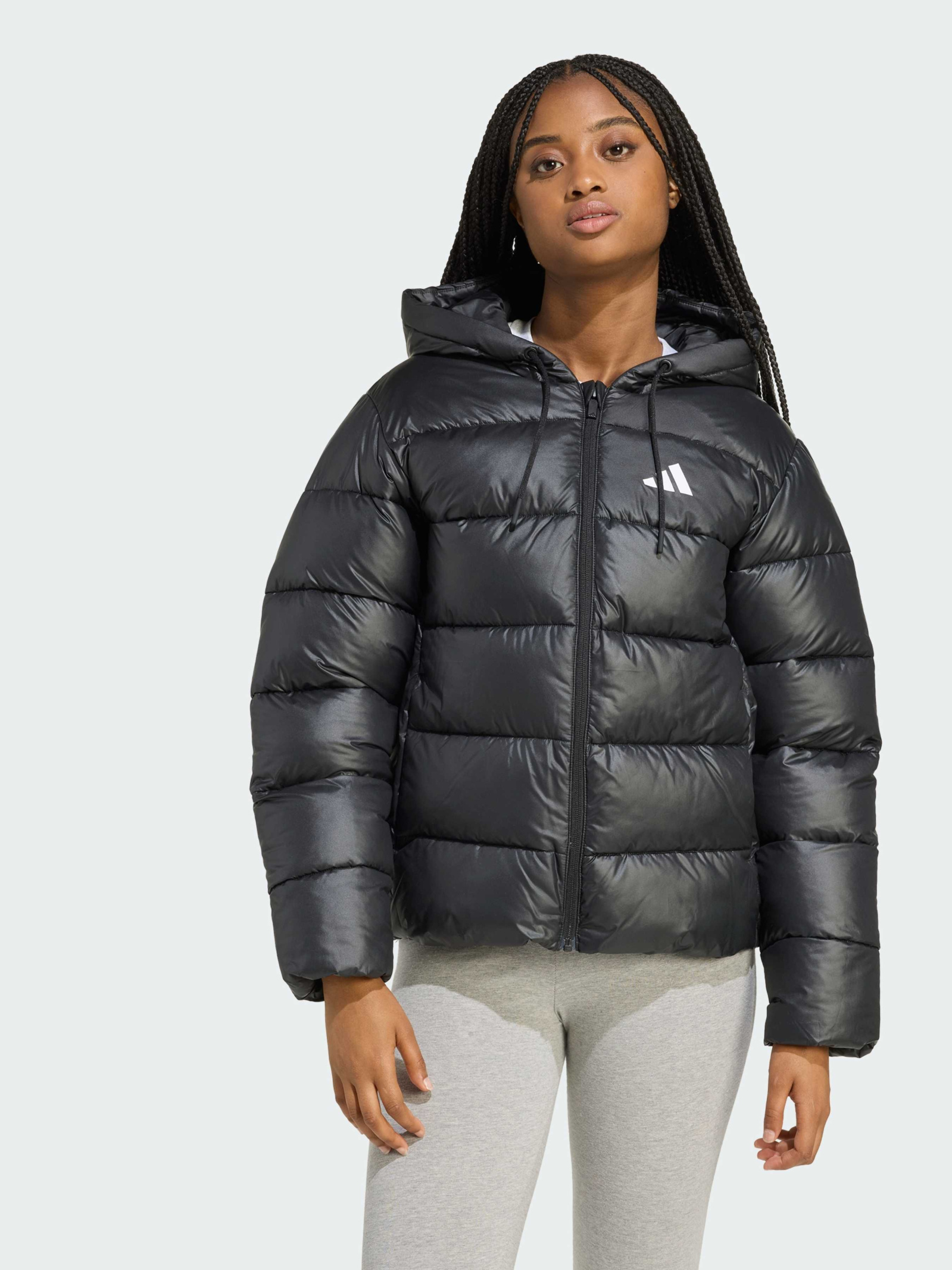 Adidas Essentials CLIMAWARM Synthetic Down Puffer Hooded Qadınlar üçün gödəkçə