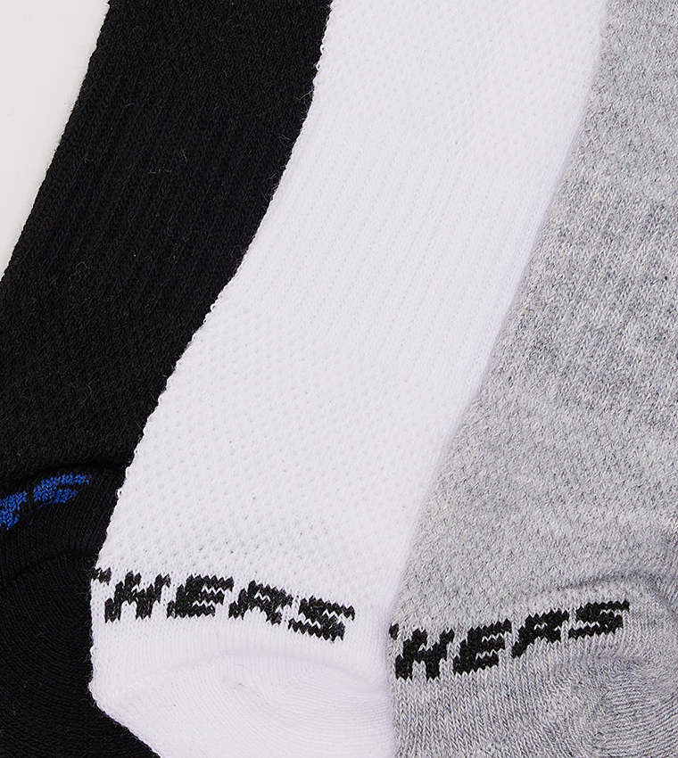 Skechers Knitted Crew Socks 3 cüt corab dəsti