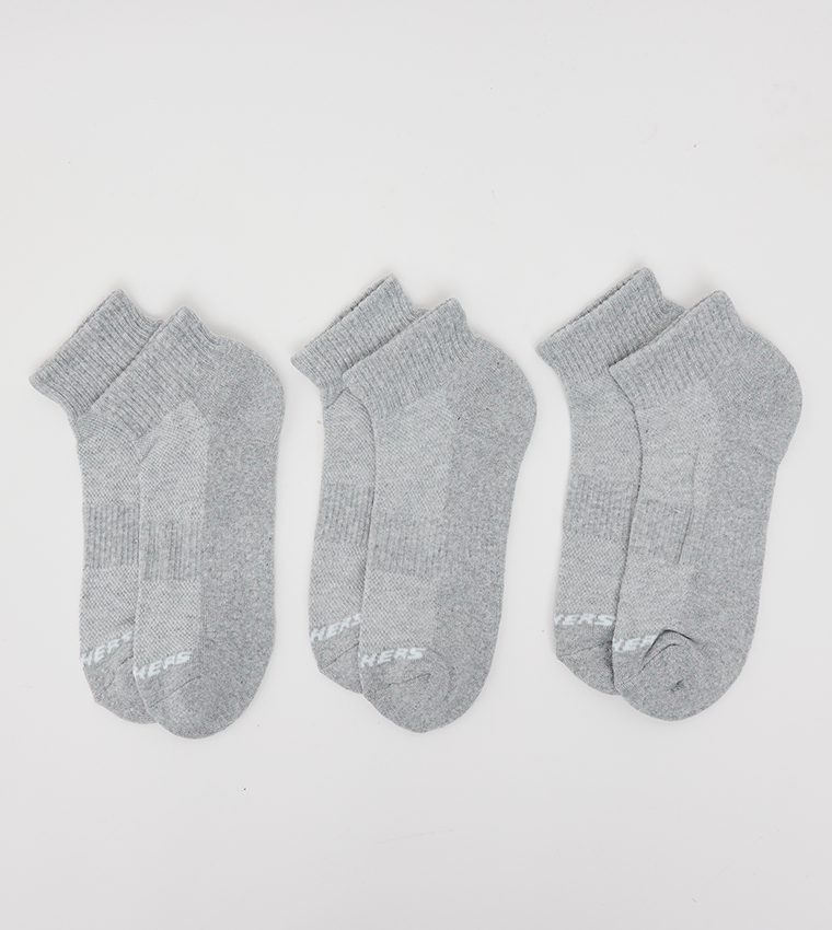 Skechers Printed Ankle Socks 3 cüt corab dəsti