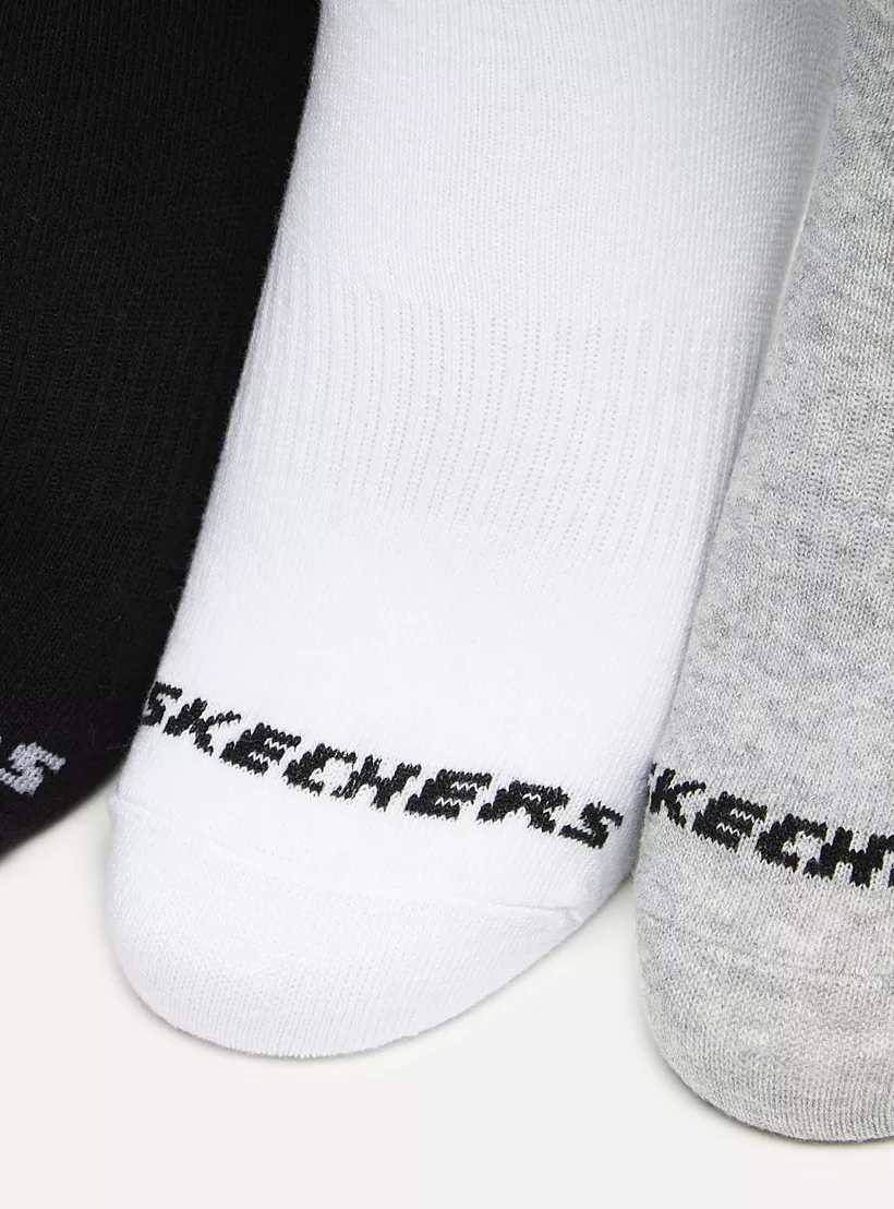 Skechers Non-Terry Invisible Sports Socks 3 cüt corab dəsti