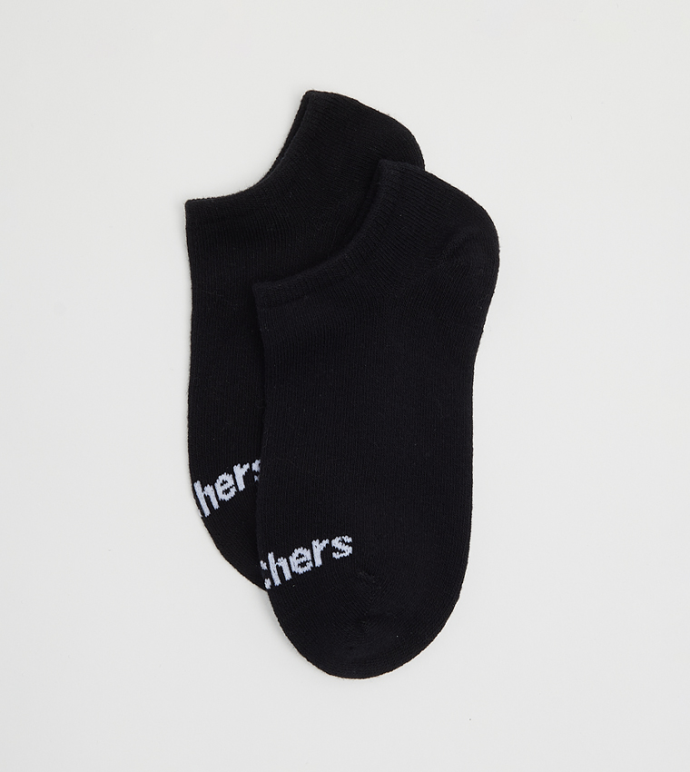 Skechers Logo Print Invisible Sports Socks 3 cüt corab dəsti