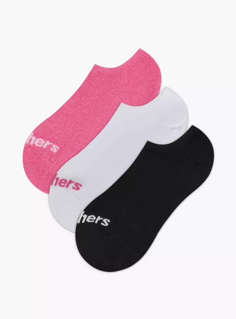 Skechers Logo Print Invisible Sports Socks 3 cüt corab dəsti