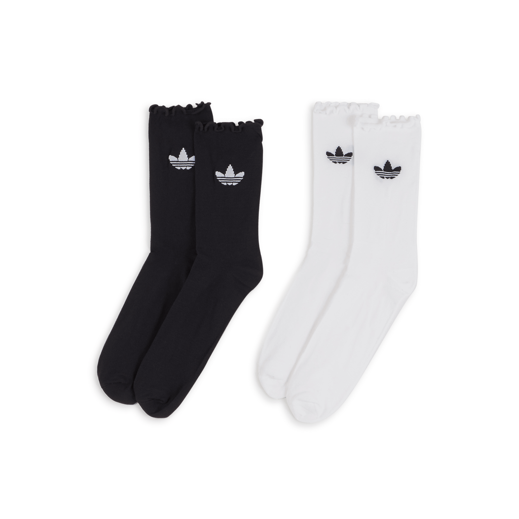 ADIDAS SEMI-SHEER RUFFLE CREW SOCKS 2 DƏST